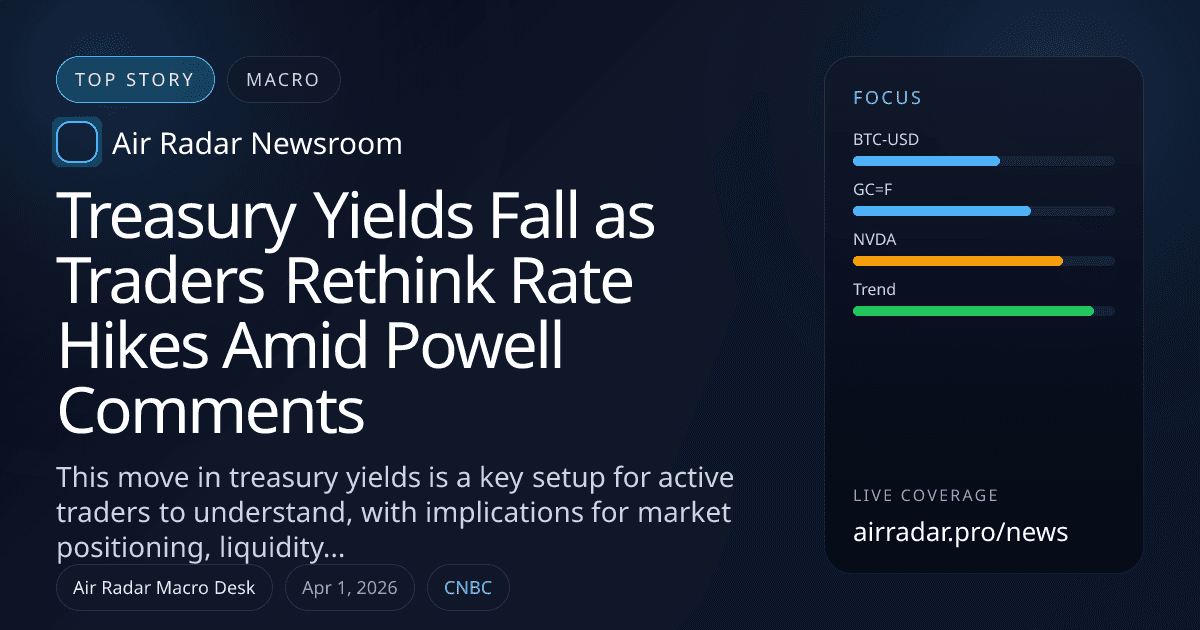 Treasury Yields Fall as Traders Rethink Rate Hikes Amid Powell Comments
