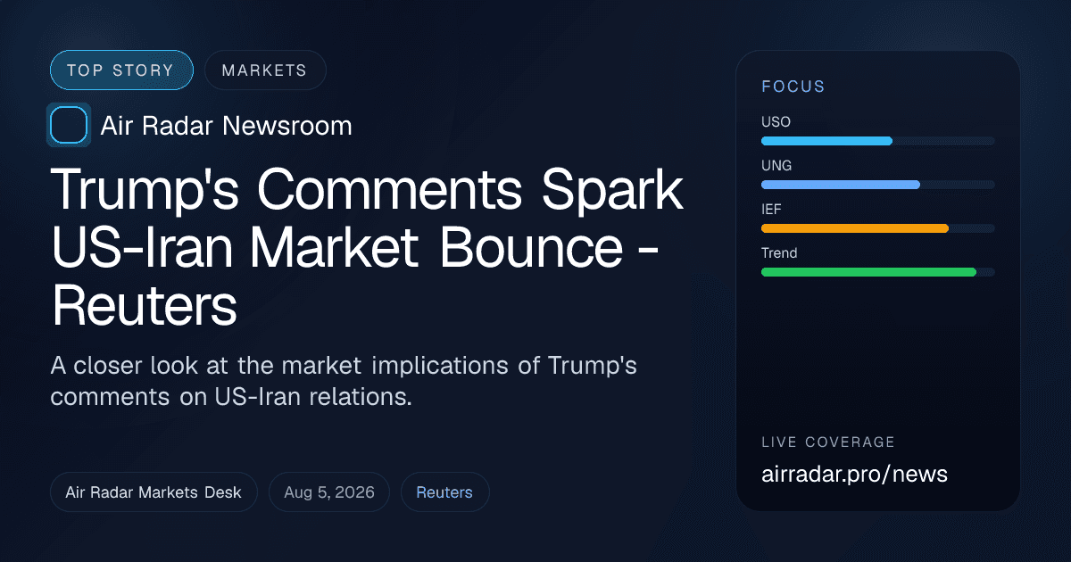 Trump's Comments Spark US-Iran Market Bounce - Reuters