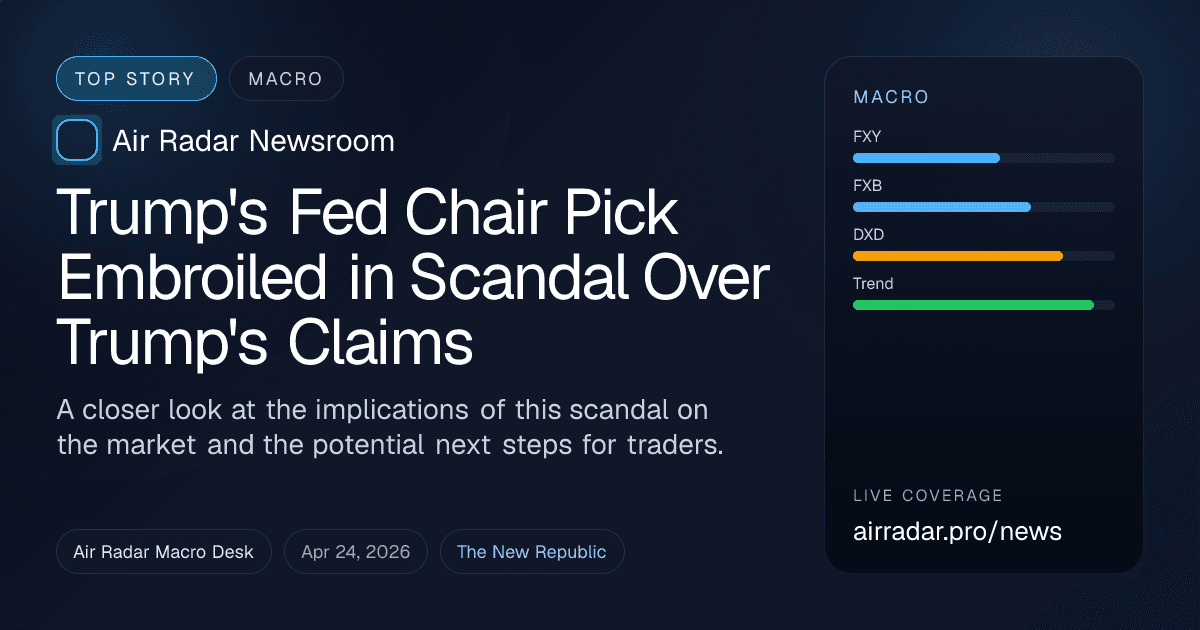 Trump's Fed Chair Pick Embroiled in Scandal Over Trump's Claims