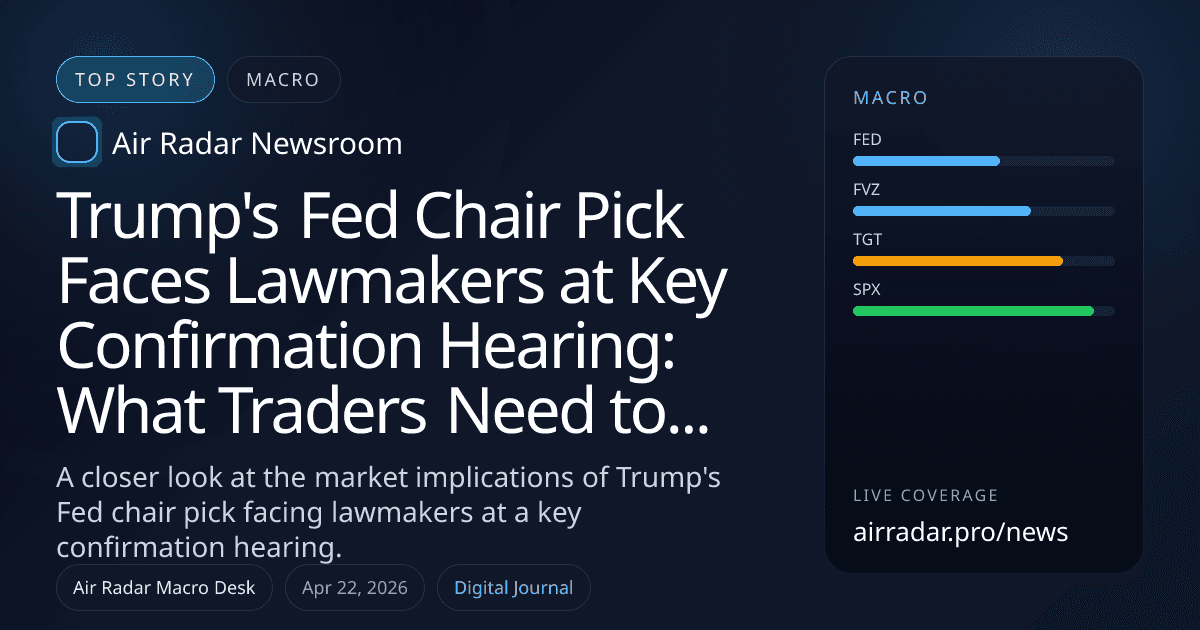 Trump's Fed Chair Pick Faces Lawmakers at Key Confirmation Hearing: What Traders Need to Know