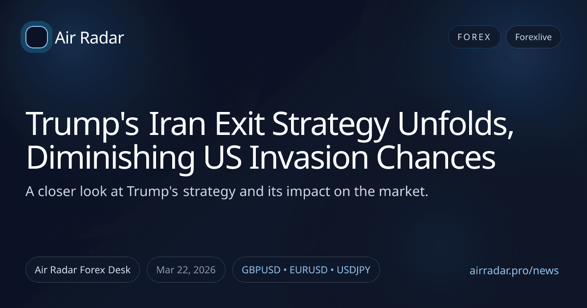 Trump's Iran Exit Strategy Unfolds, Diminishing US Invasion Chances