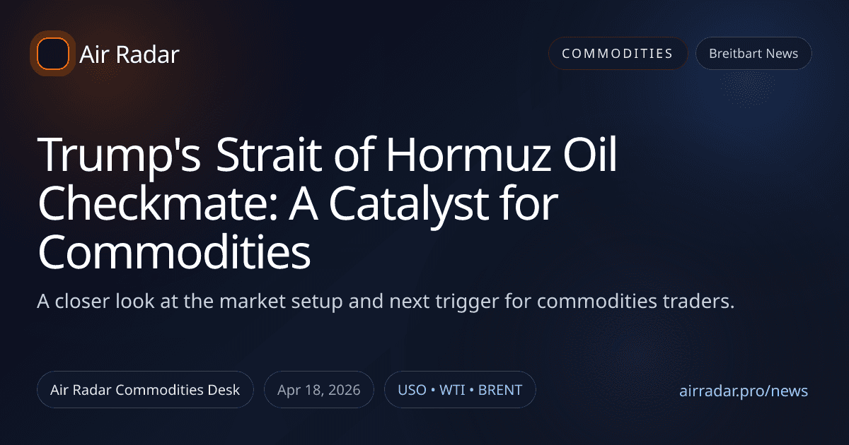 Trump's Strait of Hormuz Oil Checkmate: A Catalyst for Commodities