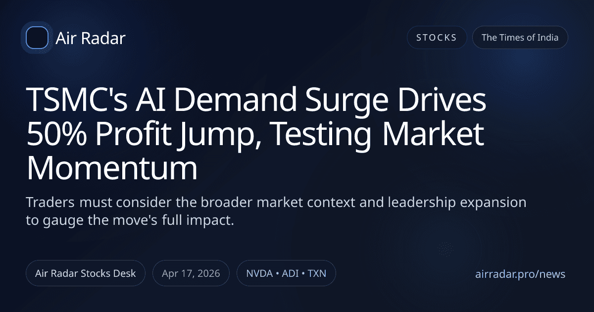TSMC's AI Demand Surge Drives 50% Profit Jump, Testing Market Momentum