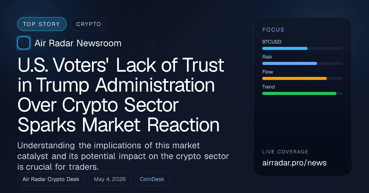 U.S. Voters' Lack of Trust in Trump Administration Over Crypto Sector Sparks Market Reaction