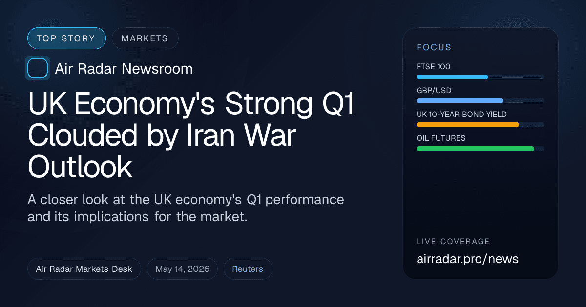 UK Economy's Strong Q1 Clouded by Iran War Outlook