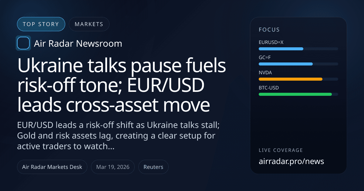 Ukraine talks pause fuels risk-off tone; EUR/USD leads cross-asset move