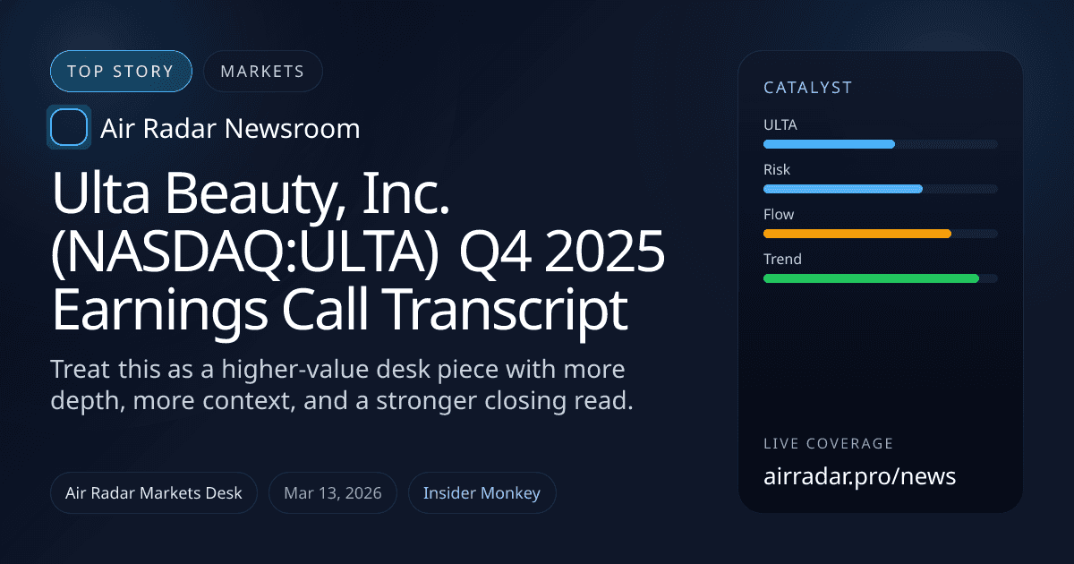 Ulta Beauty, Inc. (NASDAQ:ULTA) Q4 2025 Earnings Call Transcript