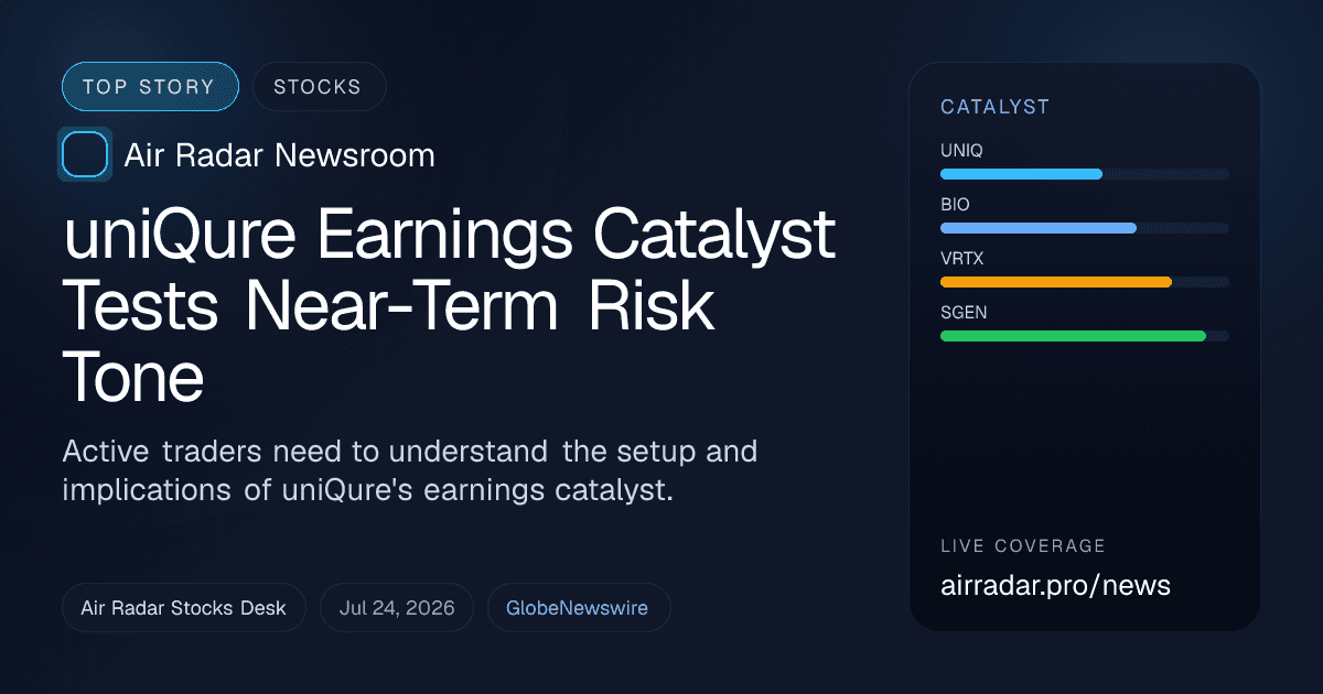 uniQure Earnings Catalyst Tests Near-Term Risk Tone