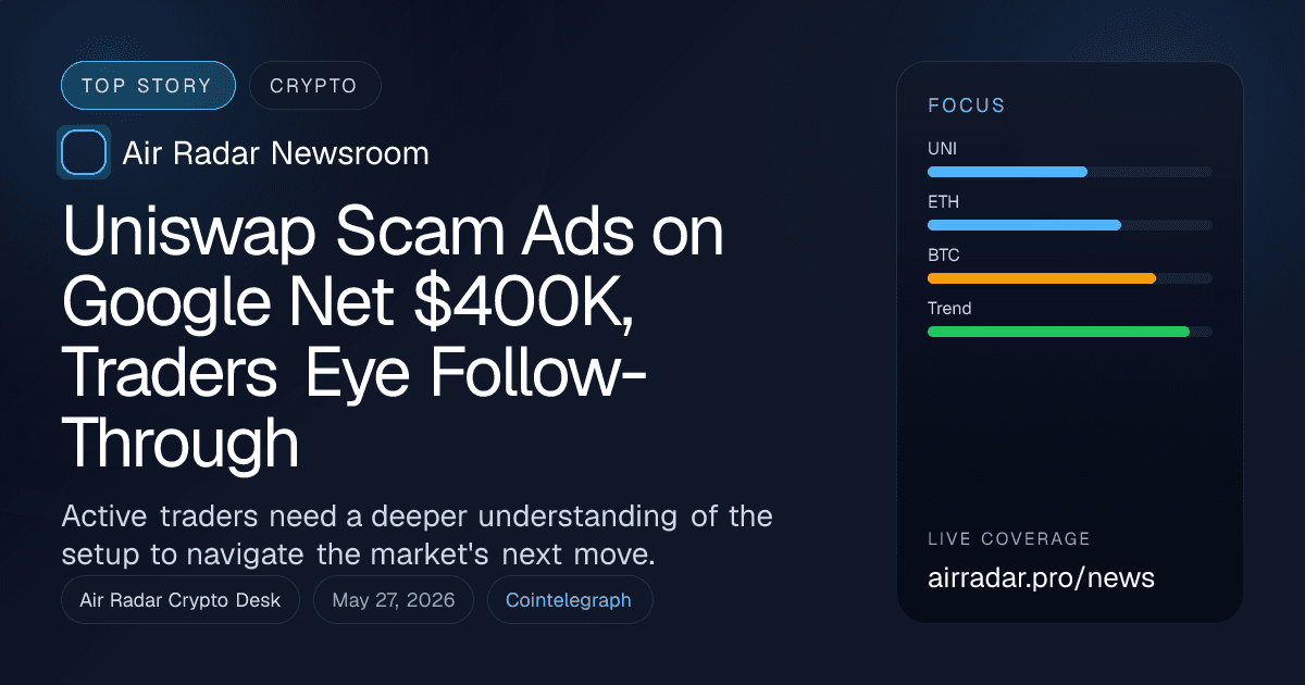 Uniswap Scam Ads on Google Net $400K, Traders Eye Follow-Through