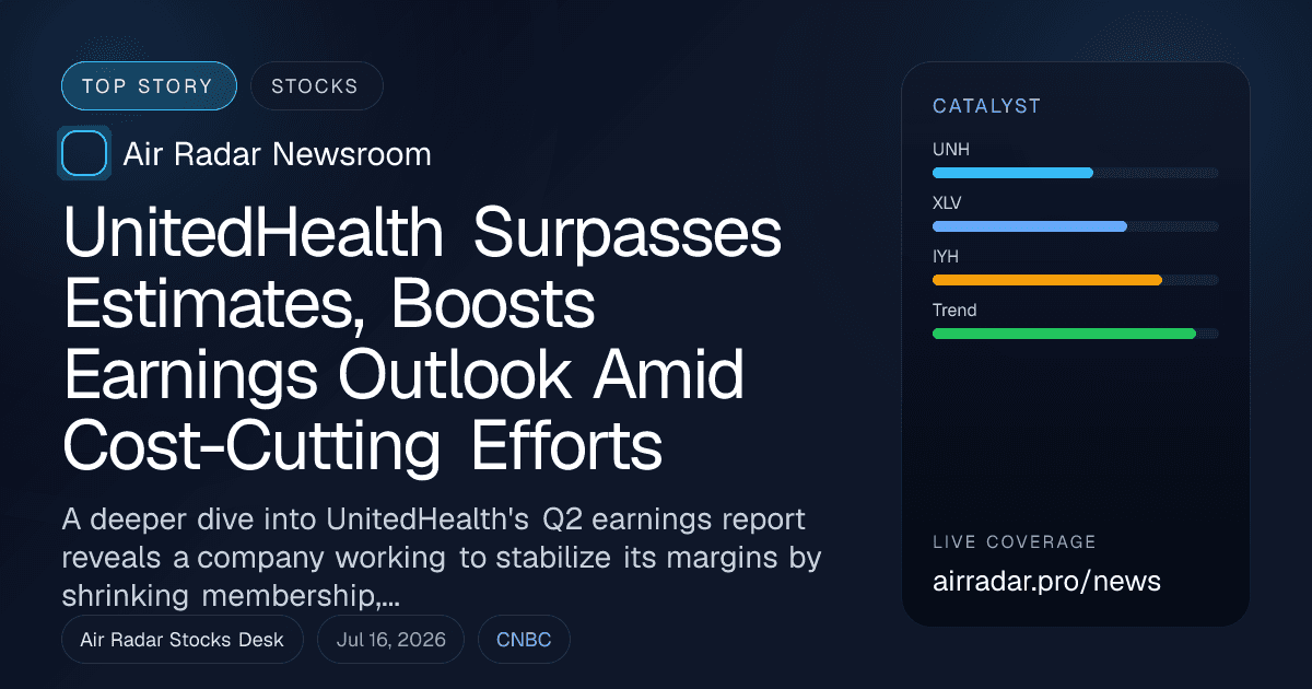 UnitedHealth Surpasses Estimates, Boosts Earnings Outlook Amid Cost-Cutting Efforts