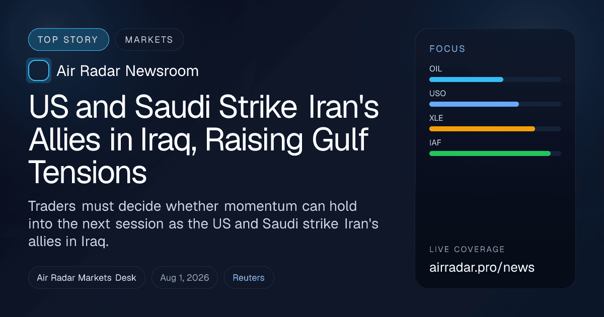 US and Saudi Strike Iran's Allies in Iraq, Raising Gulf Tensions