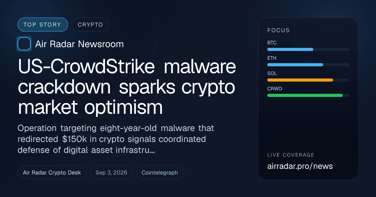 US-CrowdStrike malware crackdown sparks crypto market optimism