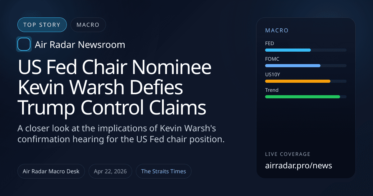 US Fed Chair Nominee Kevin Warsh Defies Trump Control Claims