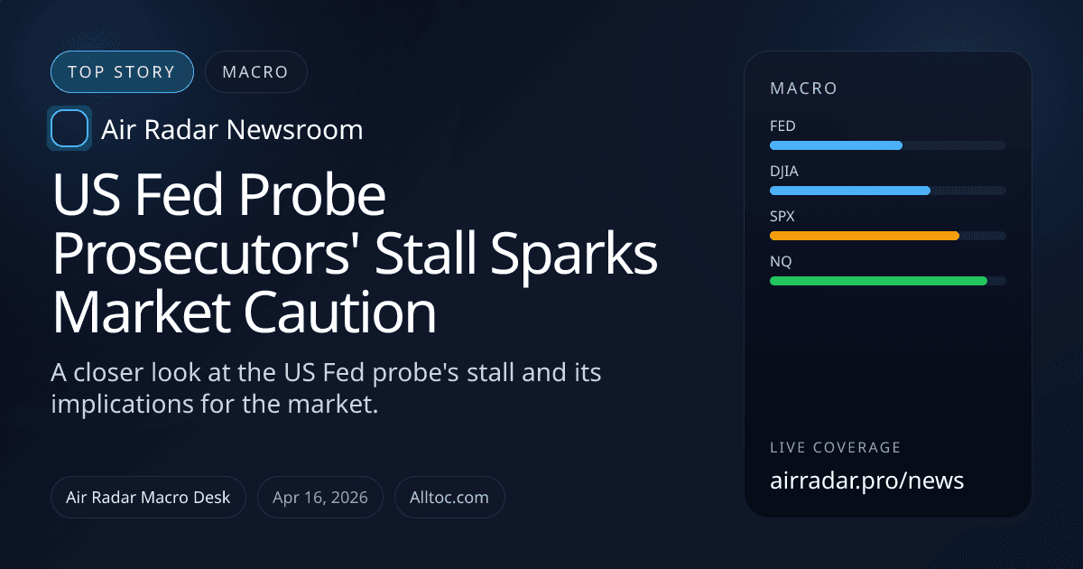 US Fed Probe Prosecutors' Stall Sparks Market Caution