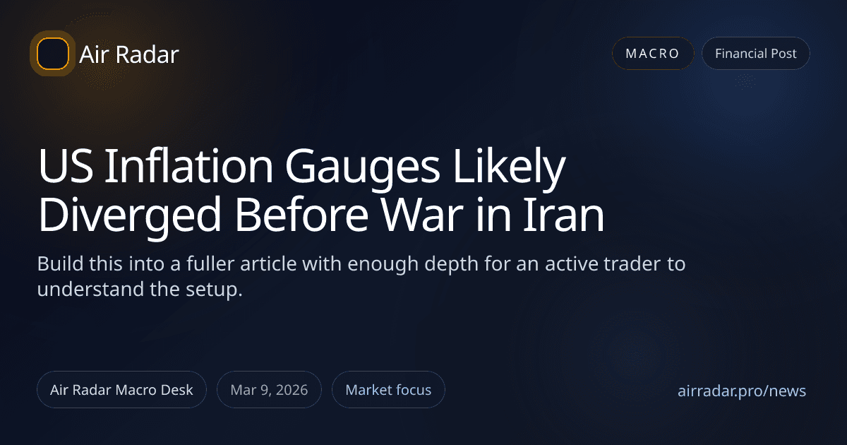 US Inflation Gauges Likely Diverged Before War in Iran