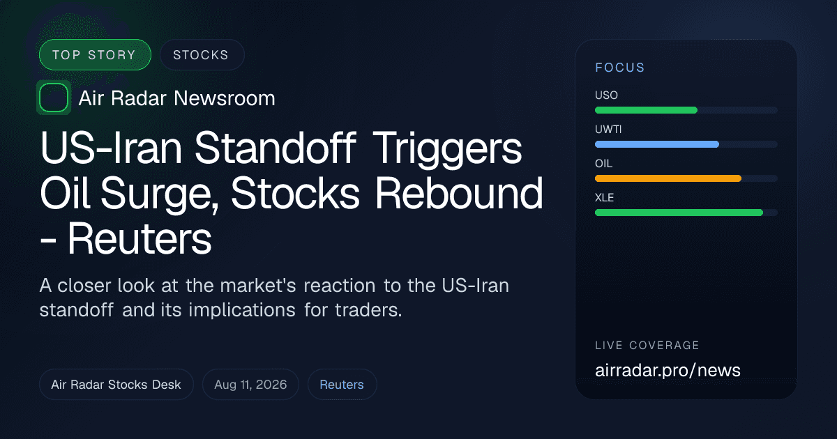 US-Iran Standoff Triggers Oil Surge, Stocks Rebound - Reuters