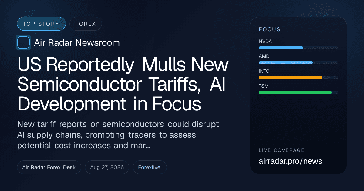 US Reportedly Mulls New Semiconductor Tariffs, AI Development in Focus