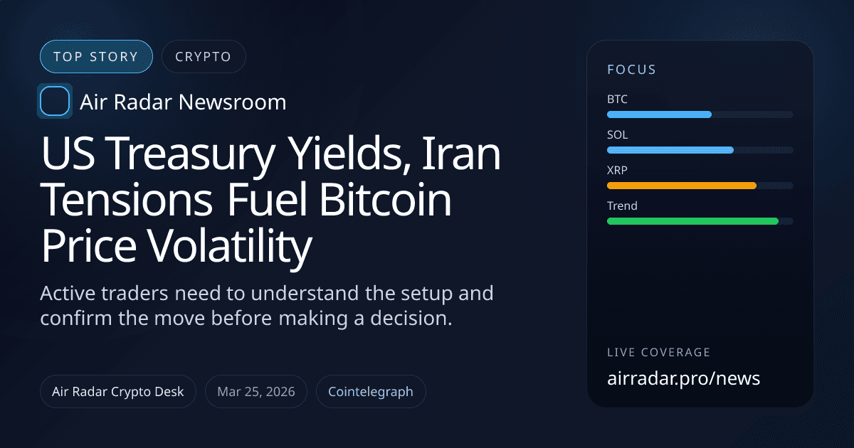 US Treasury Yields, Iran Tensions Fuel Bitcoin Price Volatility