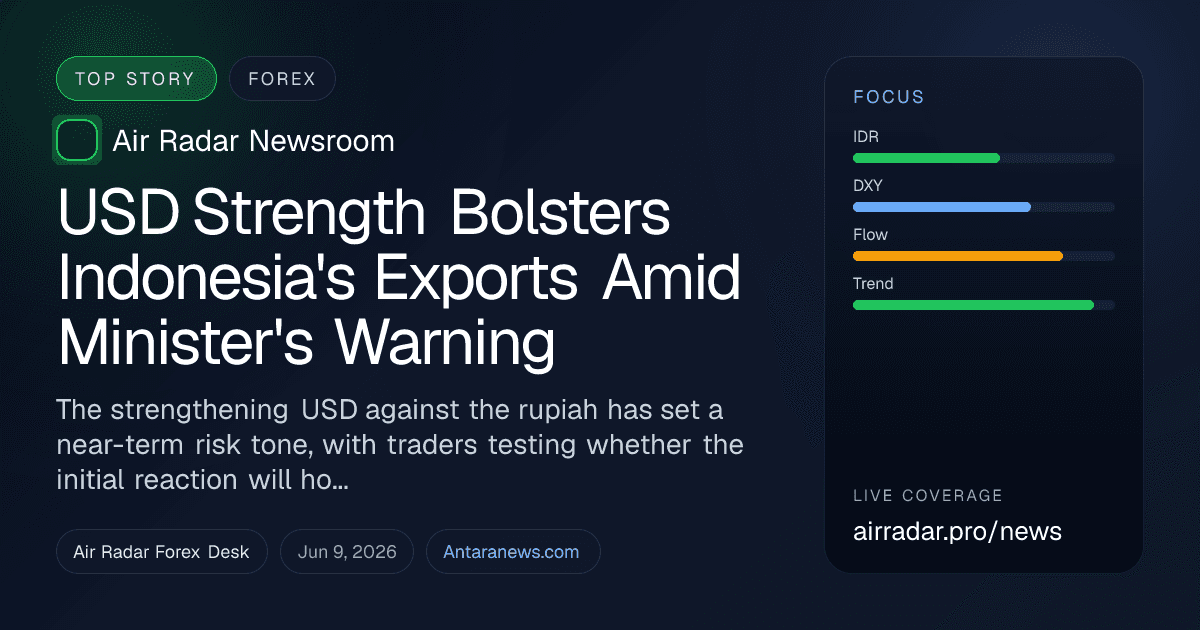 USD Strength Bolsters Indonesia's Exports Amid Minister's Warning