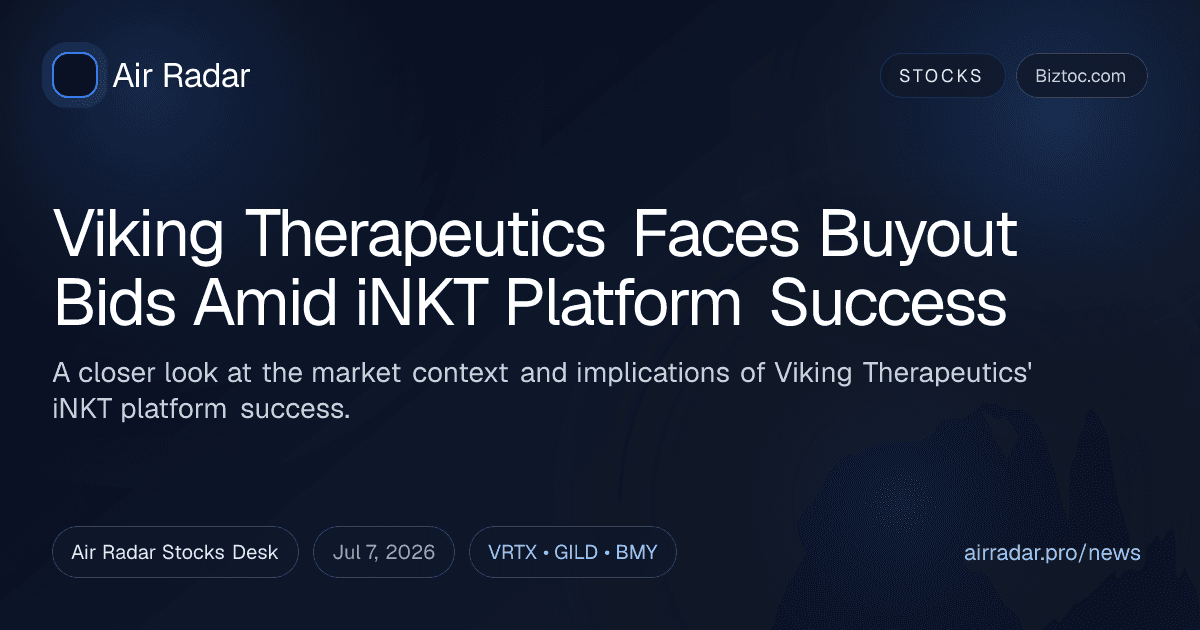 Viking Therapeutics Faces Buyout Bids Amid iNKT Platform Success