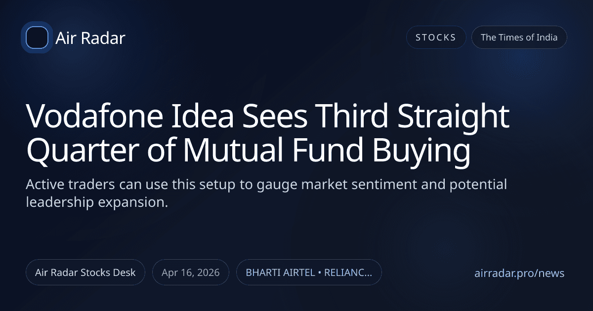 Vodafone Idea Sees Third Straight Quarter of Mutual Fund Buying