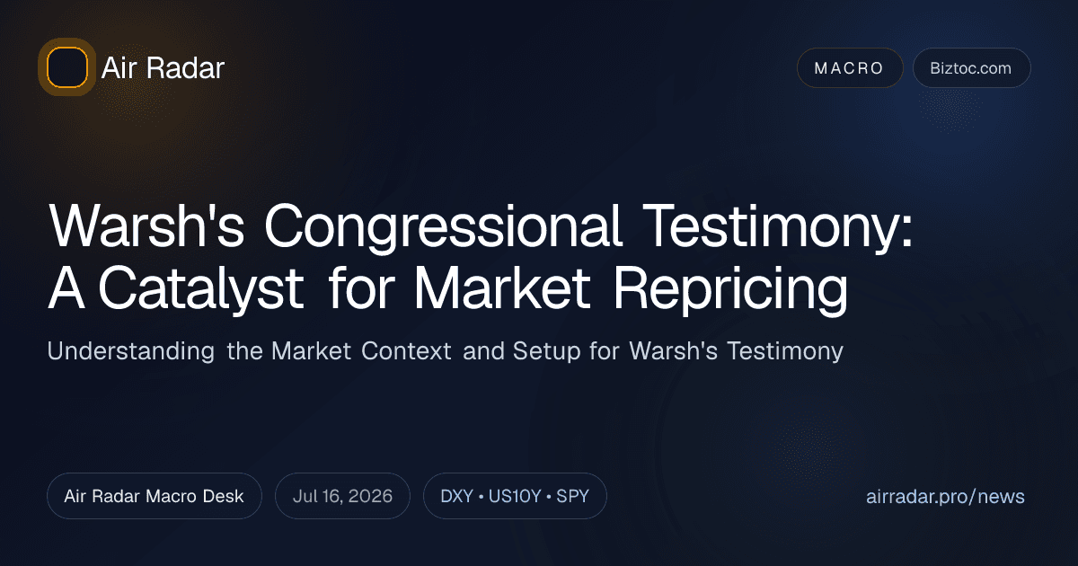 Warsh's Congressional Testimony: A Catalyst for Market Repricing