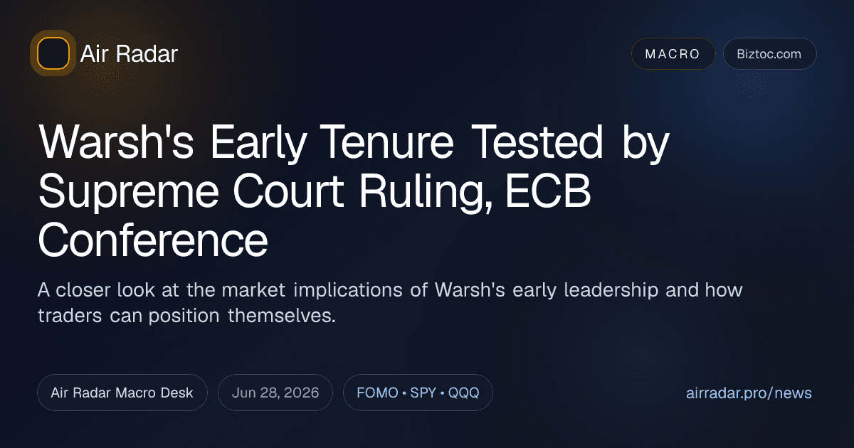 Warsh's Early Tenure Tested by Supreme Court Ruling, ECB Conference