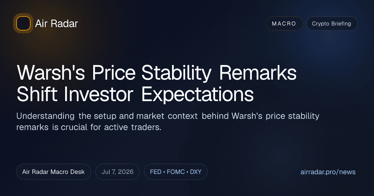 Warsh's Price Stability Remarks Shift Investor Expectations
