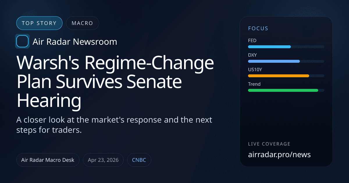 Warsh's Regime-Change Plan Survives Senate Hearing