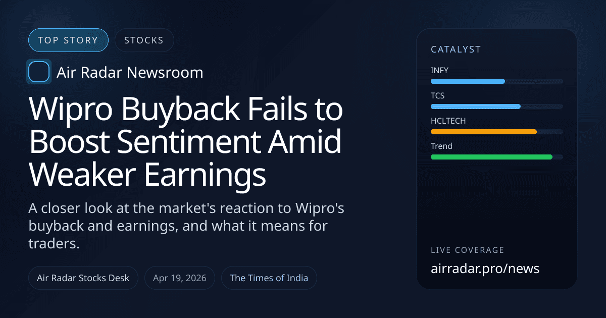 Wipro Buyback Fails to Boost Sentiment Amid Weaker Earnings