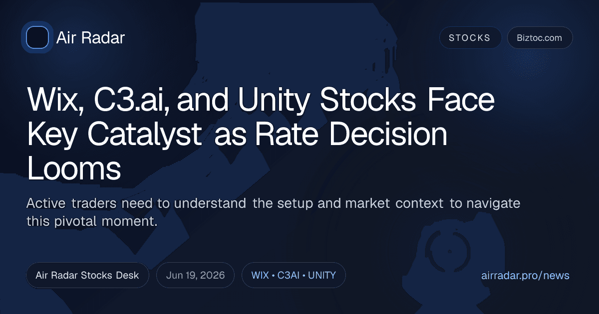Wix, C3.ai, and Unity Stocks Face Key Catalyst as Rate Decision Looms