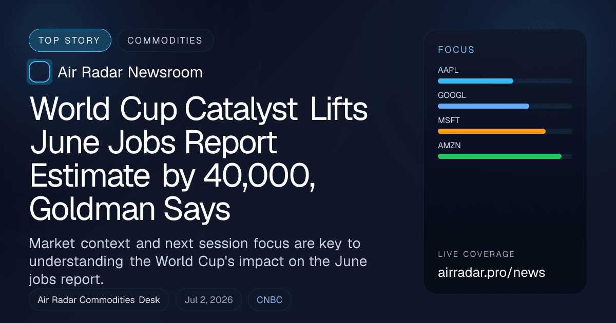 World Cup Catalyst Lifts June Jobs Report Estimate by 40,000, Goldman Says