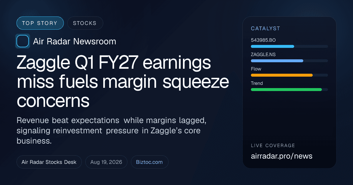 Zaggle Q1 FY27 earnings miss fuels margin squeeze concerns