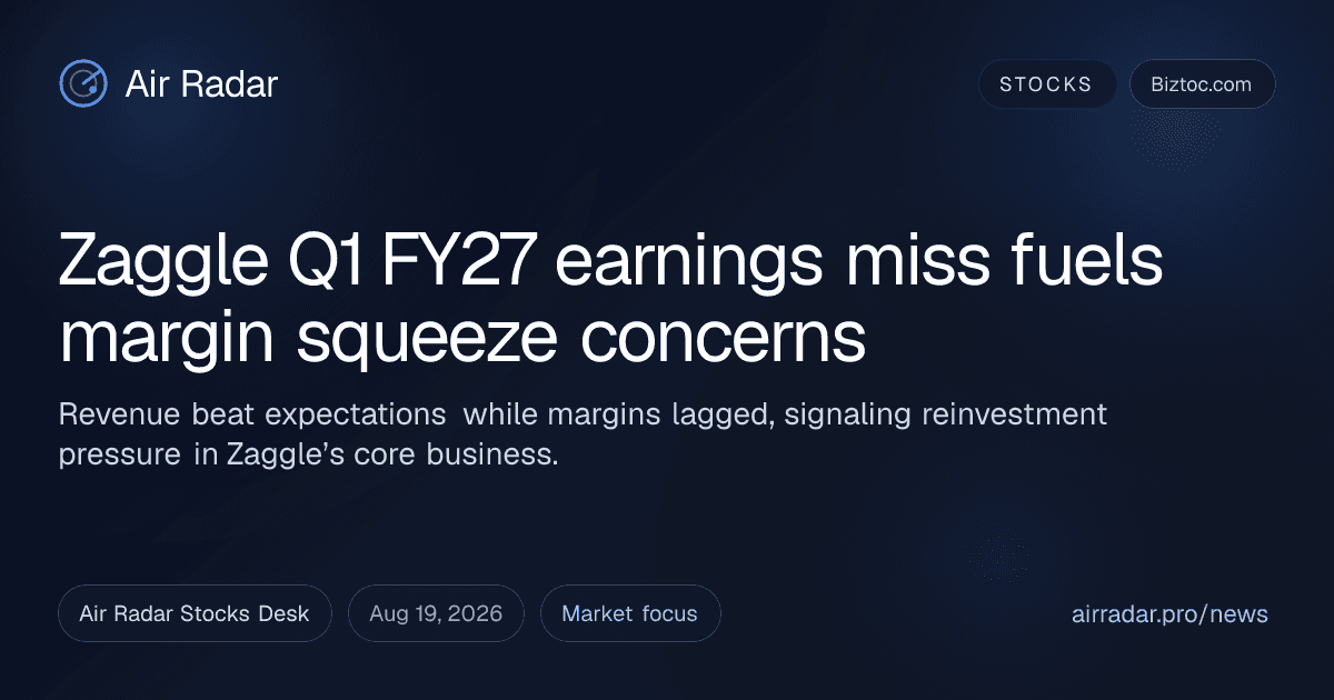 Zaggle Q1 FY27 earnings miss fuels margin squeeze concerns